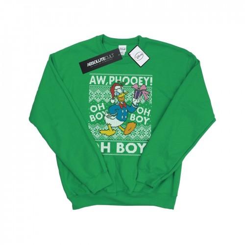 Disney Heren Donald Duck Kerst Fair Isle Sweatshirt