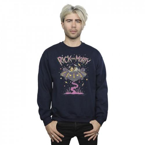 Rick And Morty Rick en Morty heren roze ruimteschip sweatshirt