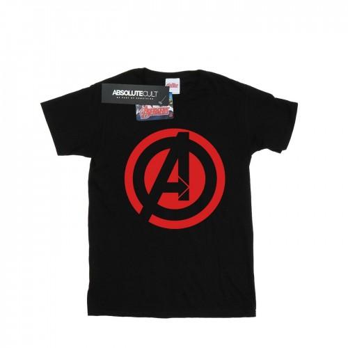 Marvel Girls Avengers Assemble effen katoenen T-shirt met A-logo