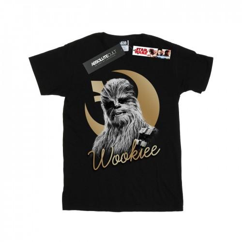 Star Wars Girls The Last Jedi Gold Chewbacca Cotton T-Shirt