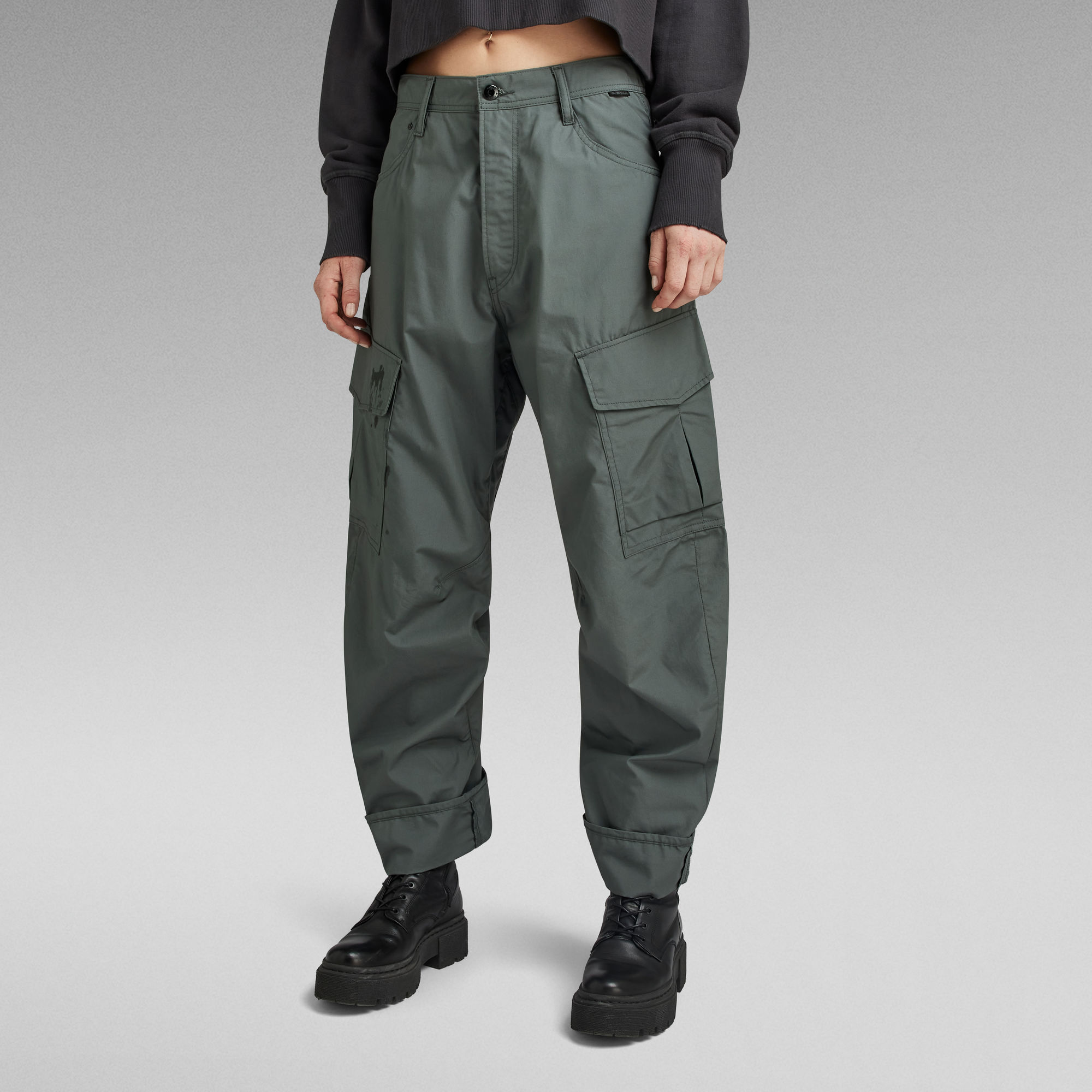 G-Star RAW Cargo Broek 3D Boyfriend - Grijs - Dames