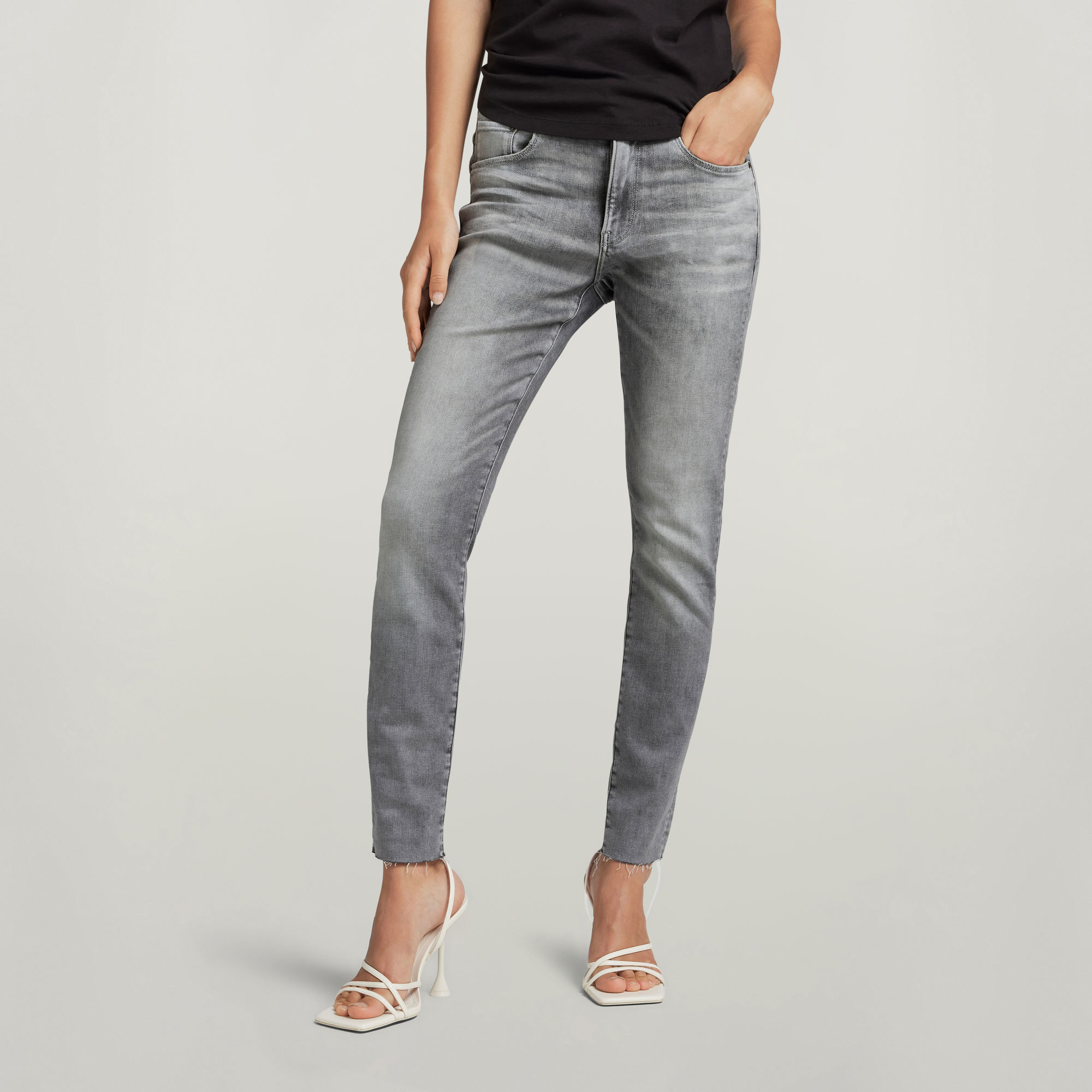 G-Star RAW 3301 Skinny Ankle Jeans - Grijs - Dames