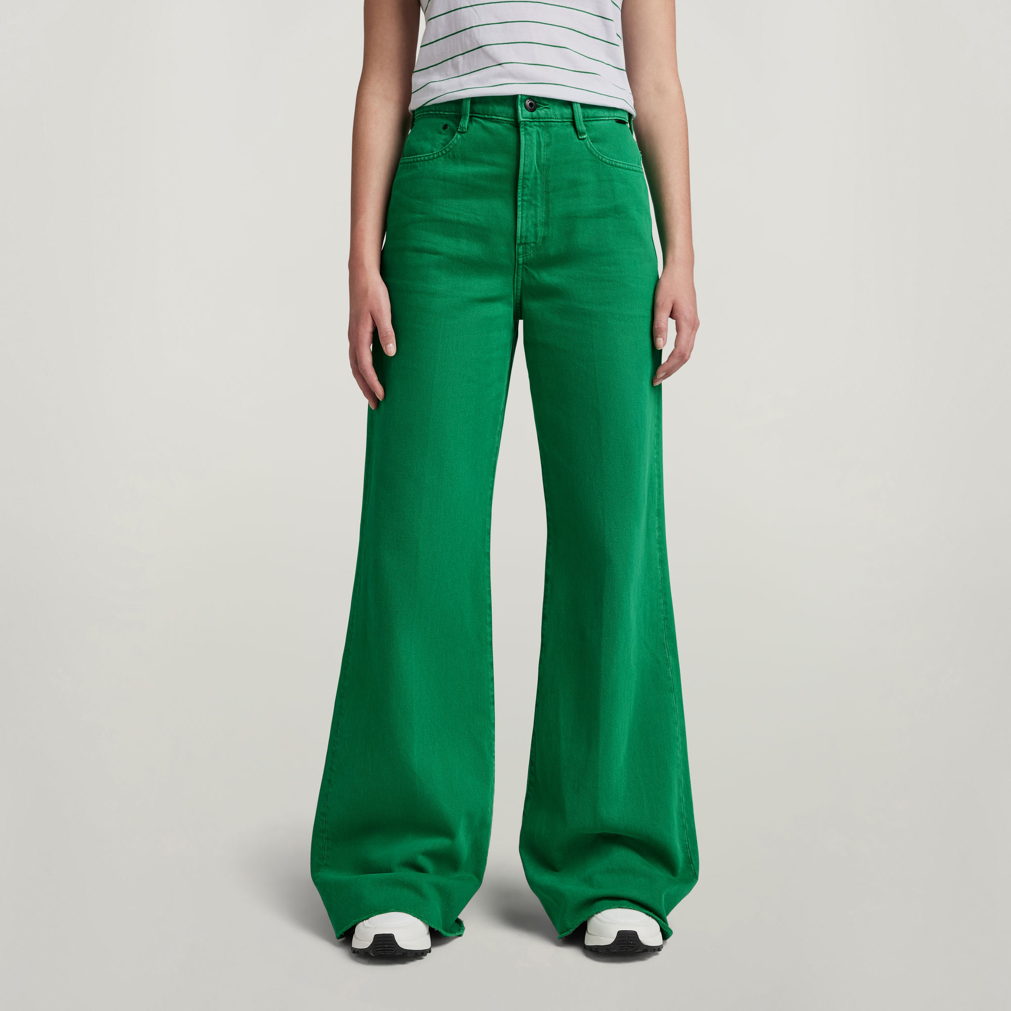 G-Star RAW Deck Ultra High Wide Leg Jeans - Groen - Dames