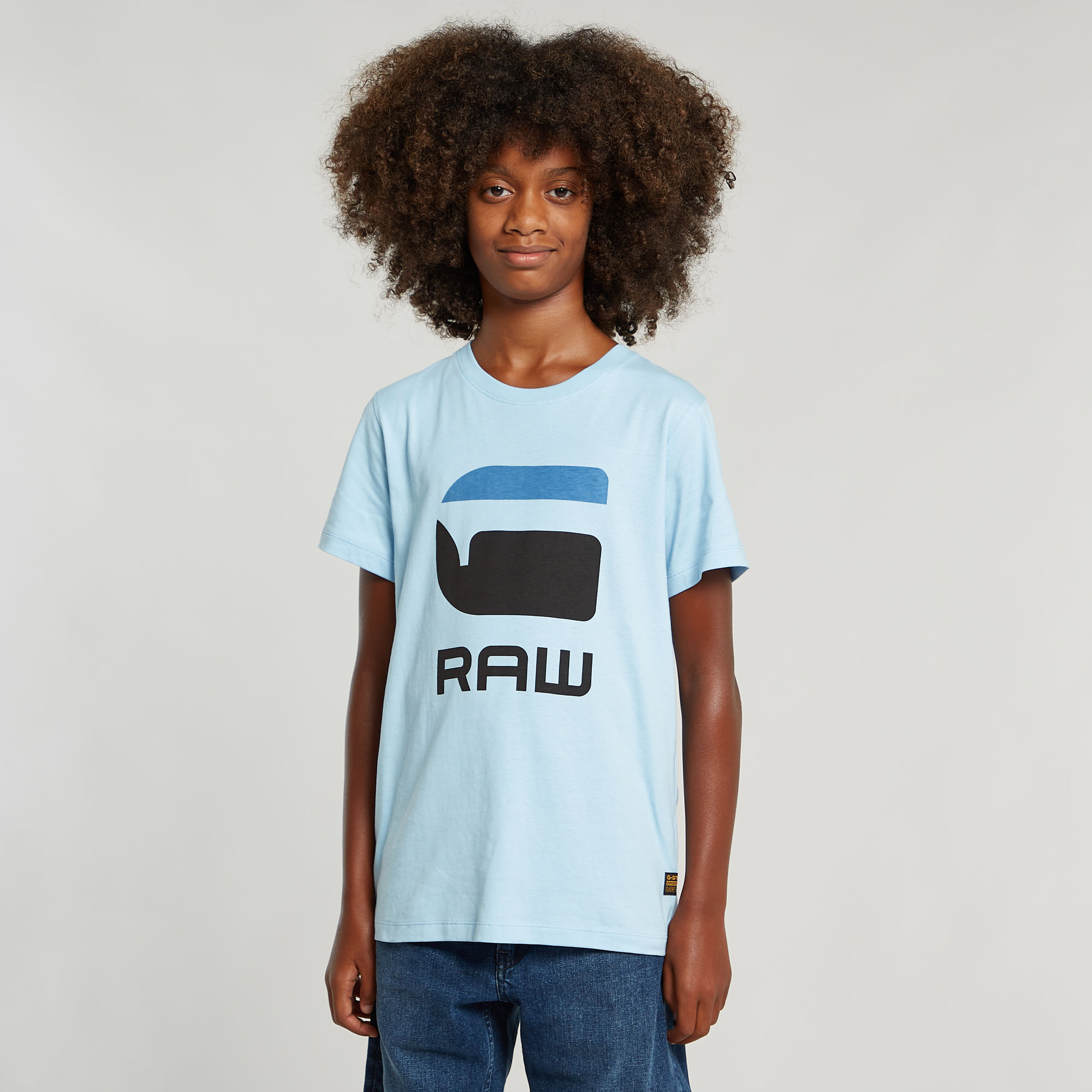 G-Star RAW Kids T-Shirt Regular - Lichtblauw - Heren