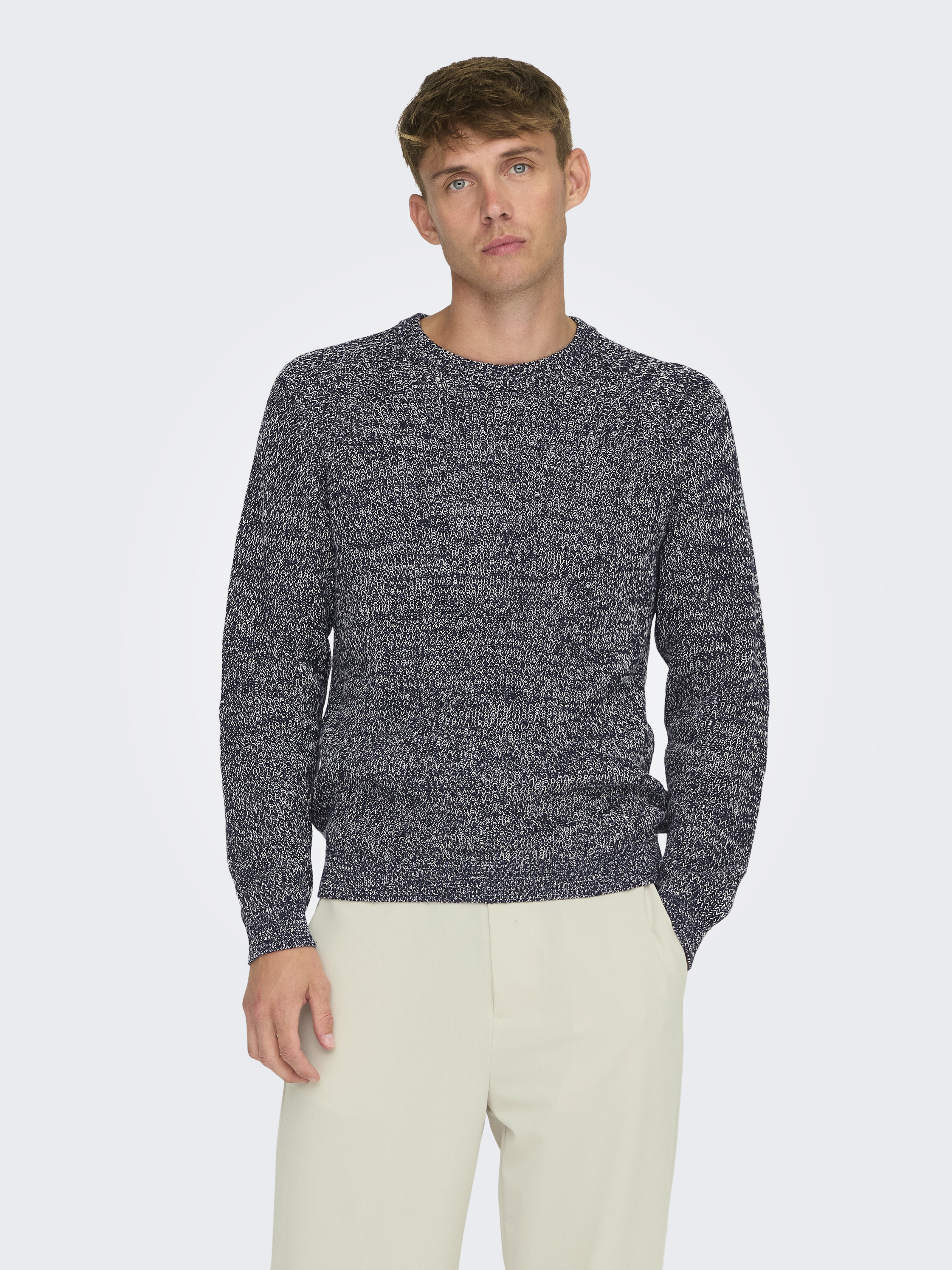 Only & Sons Onsfelip life reg 5 twist crew knit