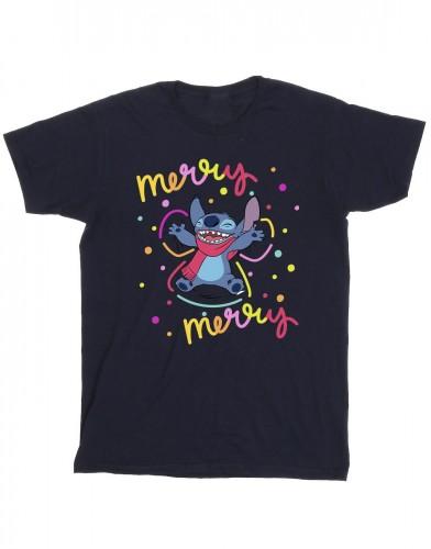 Disney meisjes Lilo & Stitch vrolijk regenboog katoenen T-shirt