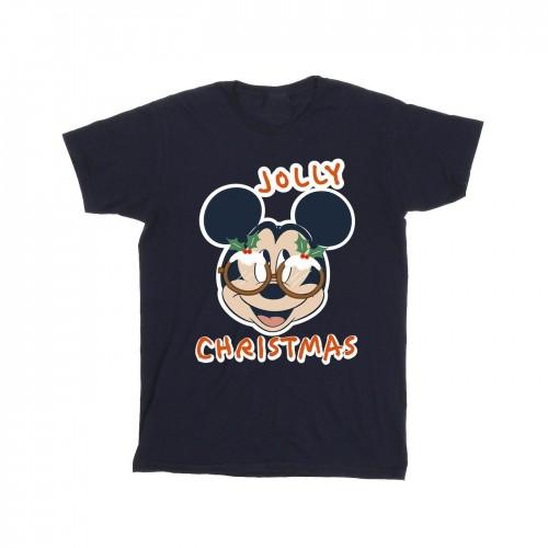 Disney meisjes Mickey Mouse Jolly Christmas bril katoenen T-shirt