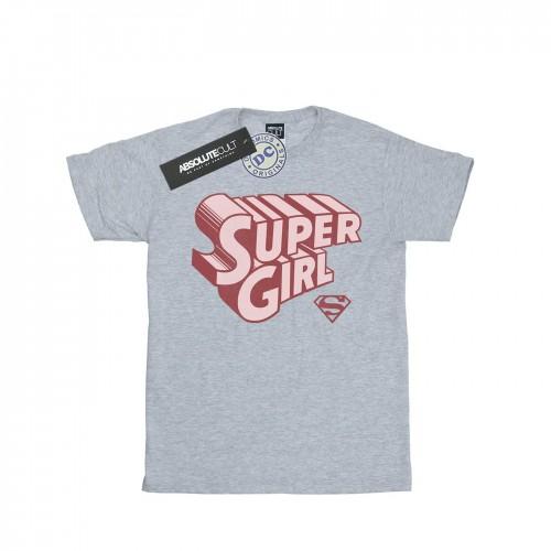 DC Comics Katoenen T-shirt met Supergirl-retrologo van  voor meisjes