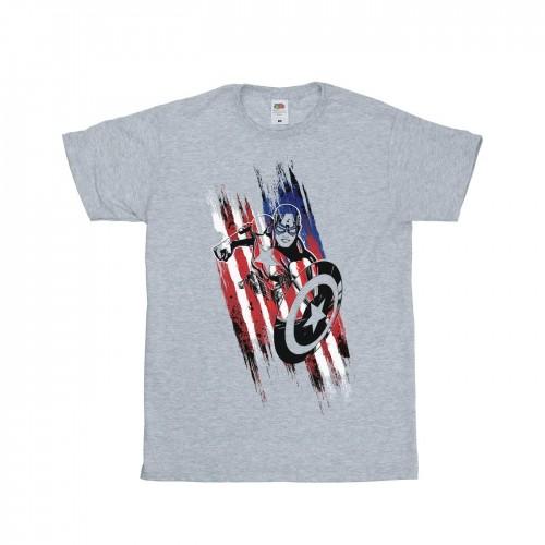 Marvel Girls Avengers Captain America Streaks katoenen T-shirt