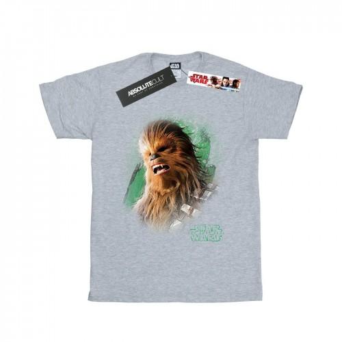 Star Wars Girls The Last Jedi Chewbacca Brushed Cotton T-Shirt