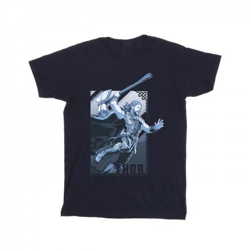 Marvel Girls Thor Love en Thunder Attack katoenen T-shirt