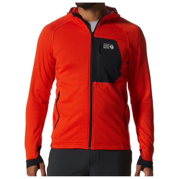 Mountain Hardwear  Polartec Power Grid Full Zip - Fleecevest, rood