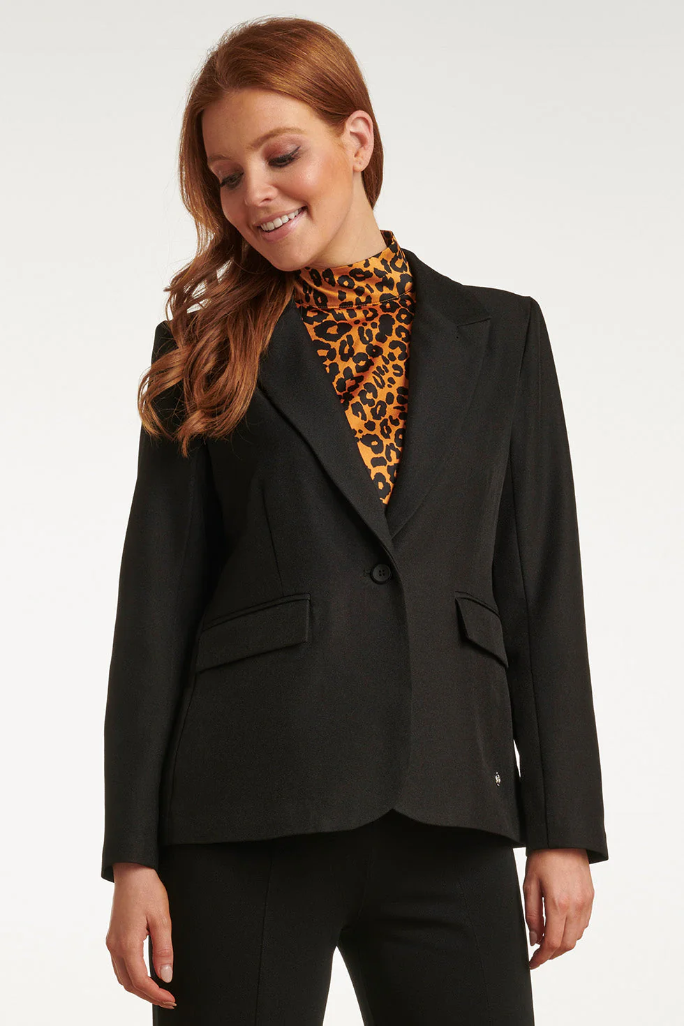 Smashed Lemon 23723-999 damesblazer in zwart van 100% polyester