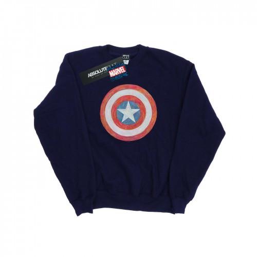 Marvel Boys Captain America Sketched Shield-sweatshirt