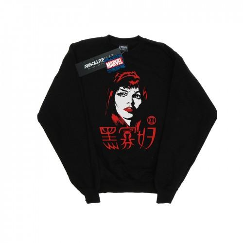 Marvel Boys Black Widow Chinees logo-sweatshirt