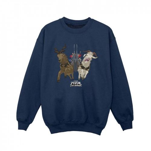 Marvel Boys Thor Love en Thunder Vikingschip Sweatshirt