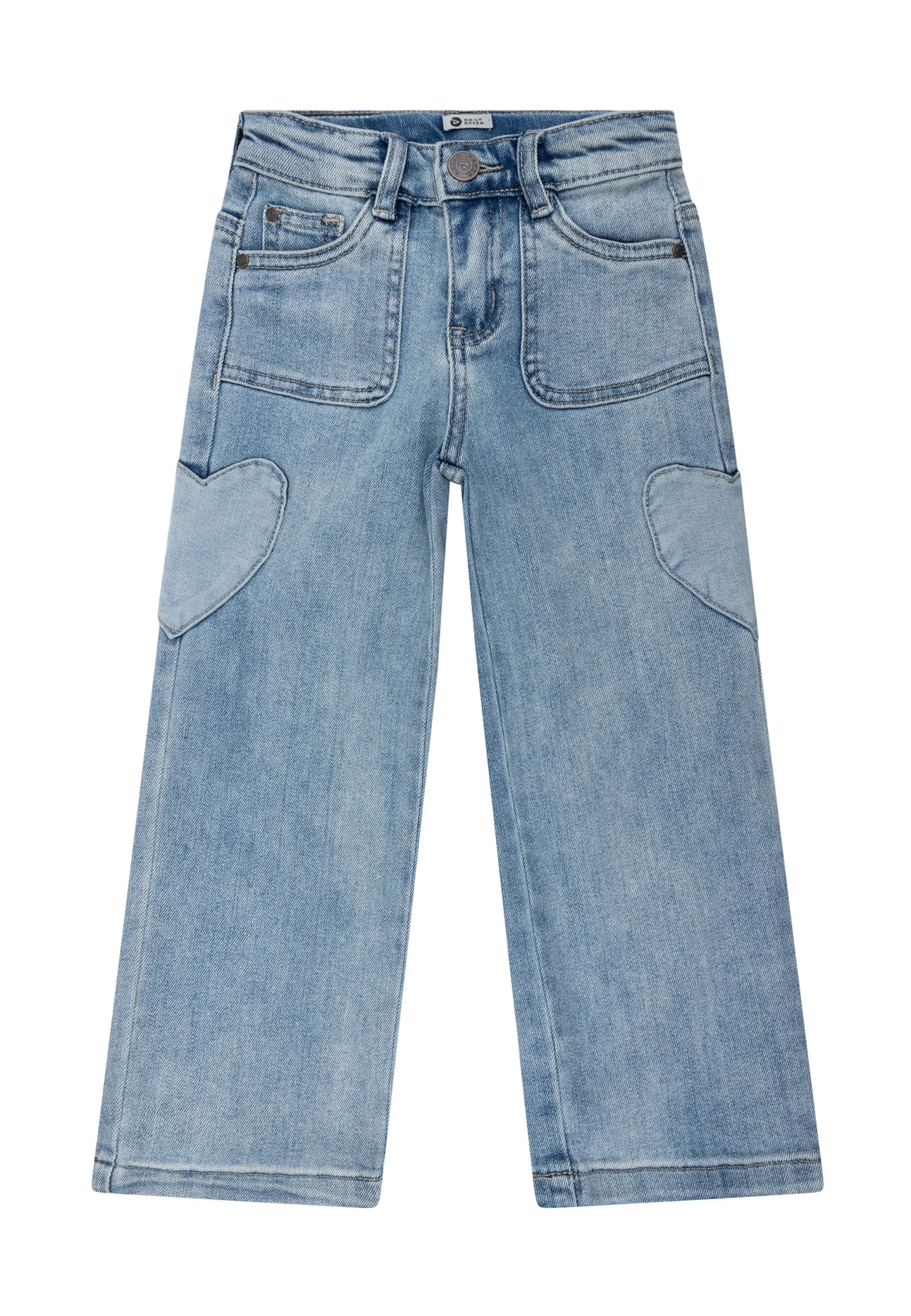 Daily 7 Meisjes jeans wide fit heart