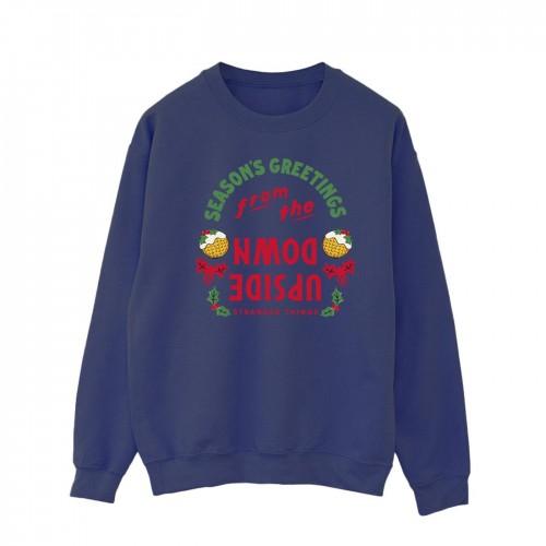 Pertemba FR - Apparel Netflix Heren Stranger Things Upside Down Seasons Greetings Sweatshirt