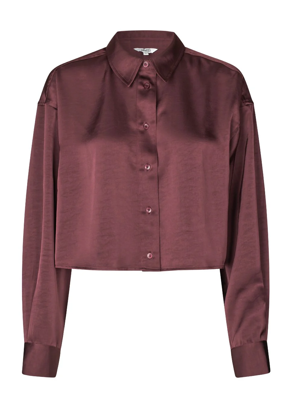 MbyM Rode satijnen cropped blouse emele