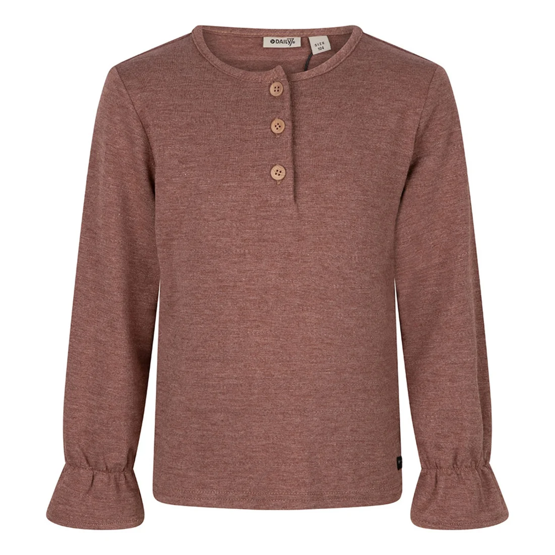 DAILY 7 Meisjes shirt fancy cuff dark mauve