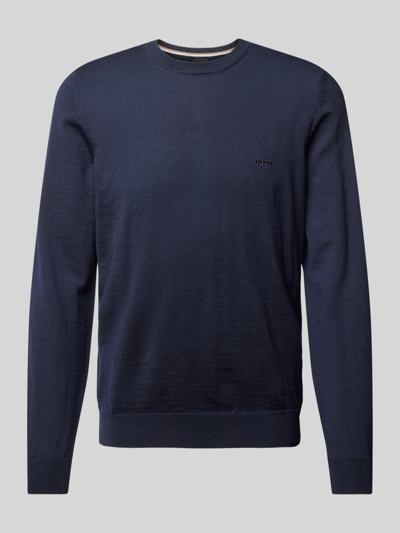 Boss Gebreide pullover van scheerwol, model 'Botto'