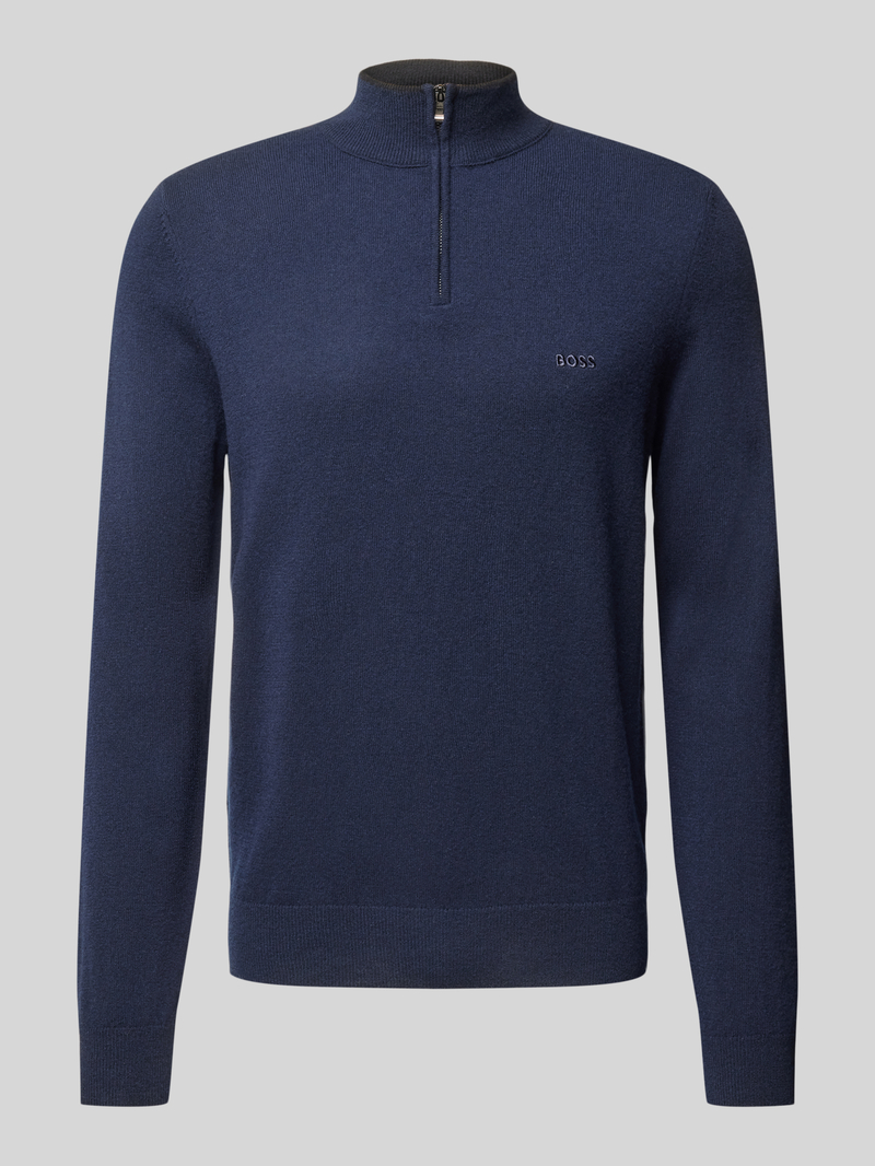 Boss Gebreide pullover met opstaande kraag, model 'Emarlo'