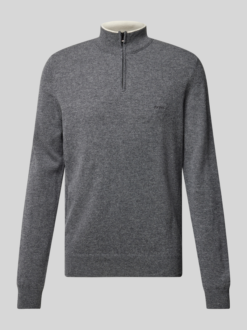 Boss Gebreide pullover met opstaande kraag, model 'Emarlo'