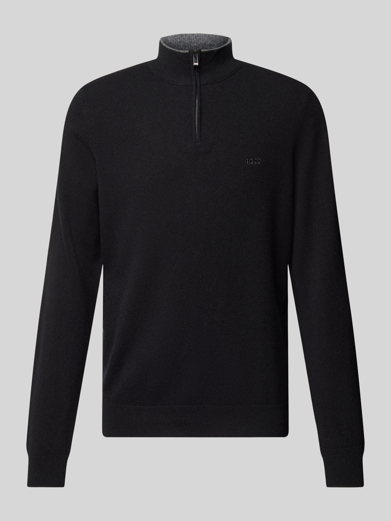 Boss Gebreide pullover met opstaande kraag, model 'Emarlo'