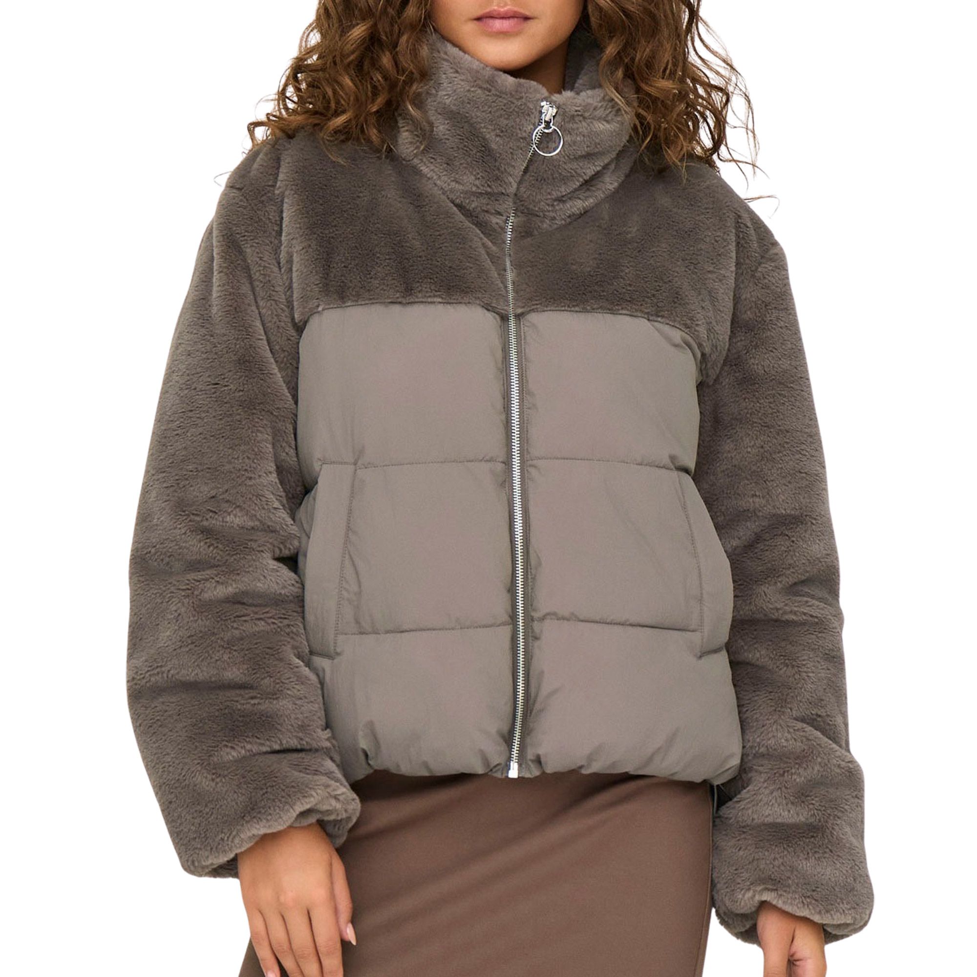 Only Wanja Fur Puffer Winterjas Dames