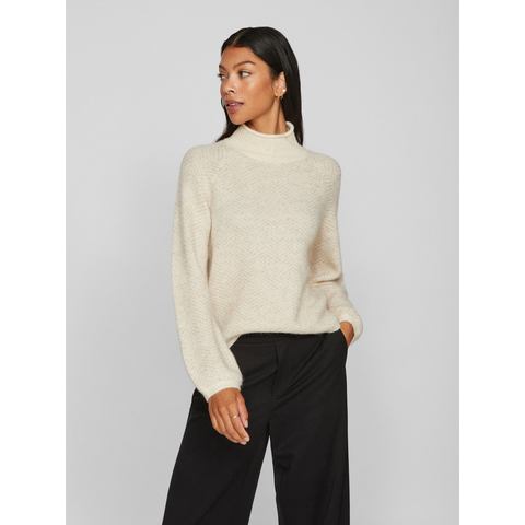 Vila Trui met staande kraag VILORY HIGH NECK L/S KNIT TOP - NOOS