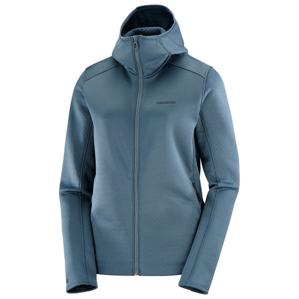 Salomon  Women's Sntial Midfleece Full Zip Hoodie - Fleecevest, blauw