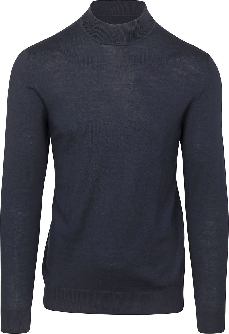 Profuomo Turtleneck Merino Pullover Blau