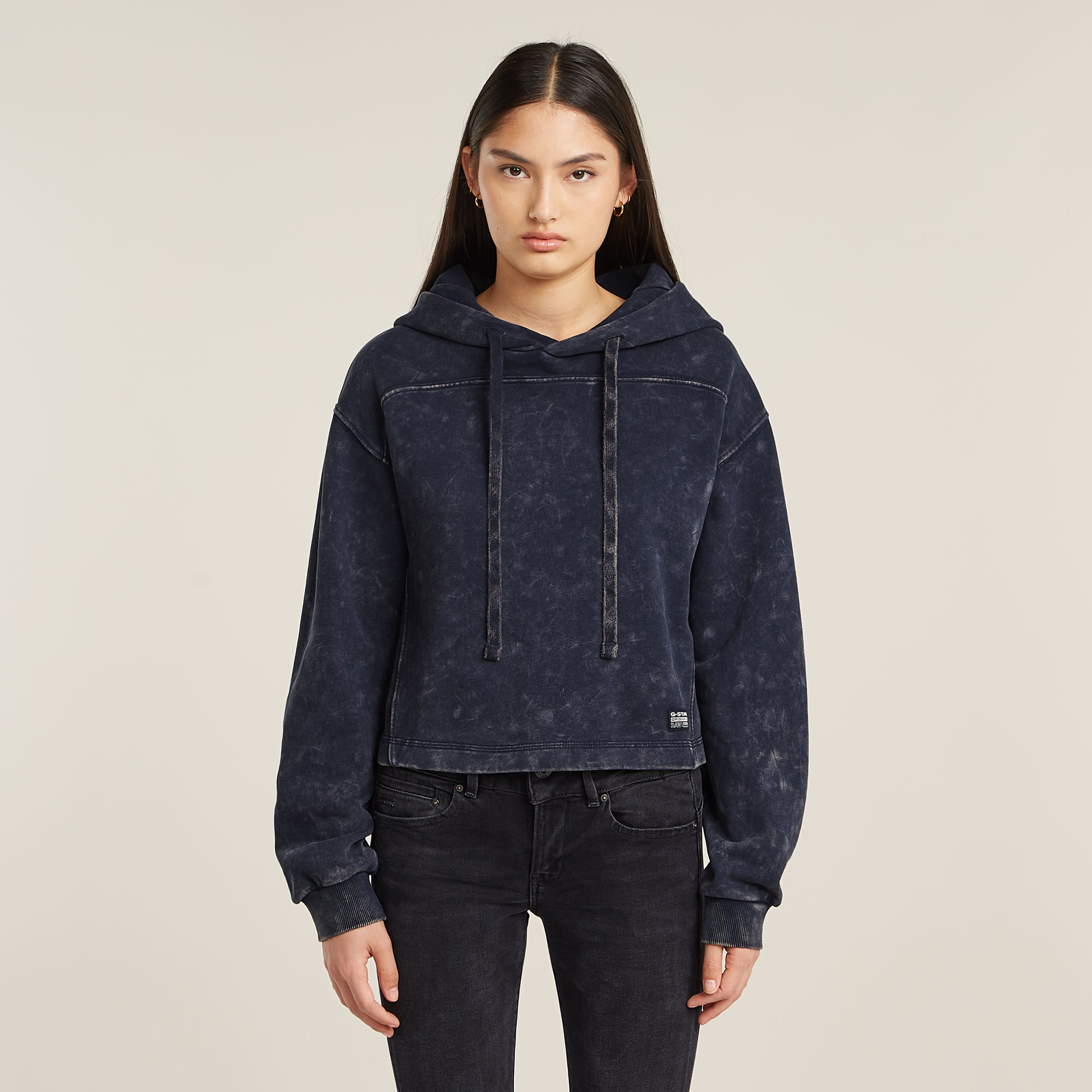 G-Star RAW Overdyed Loose Hoodie - Donkerblauw - Dames