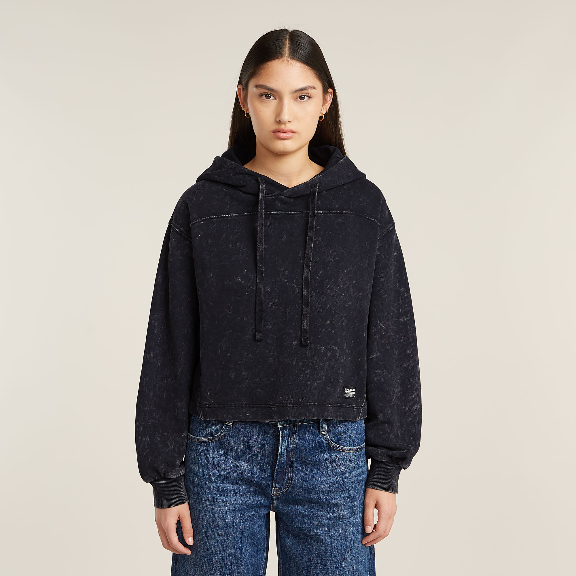 G-Star RAW Overdyed Loose Hoodie - Zwart - Dames