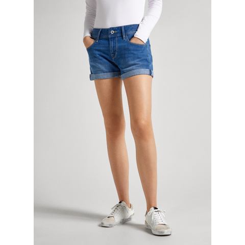 Pepe Jeans short met omslagzoom