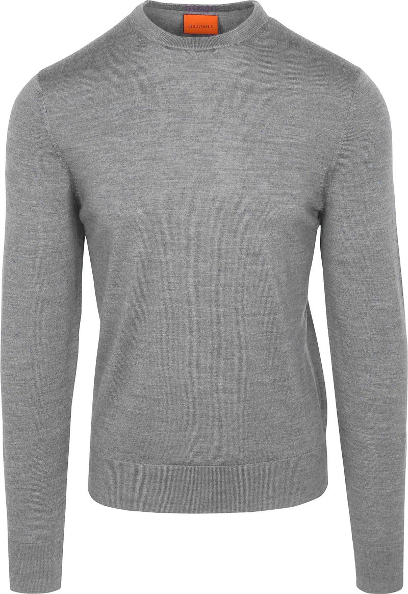 Suitable Merino Pullover Grijs