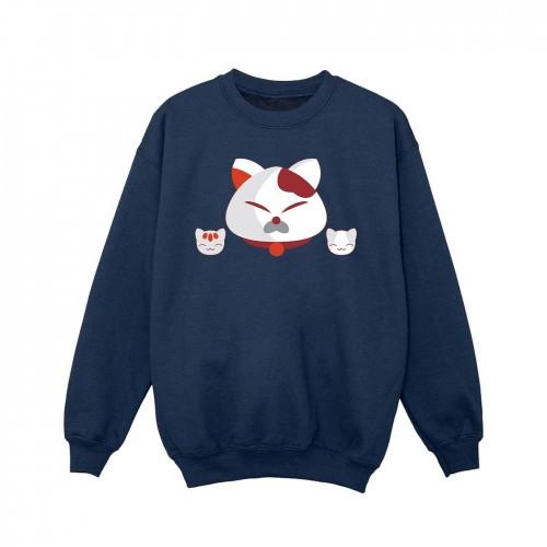 Disney Girls Big Hero 6 Baymax Kitten Heads-sweatshirt