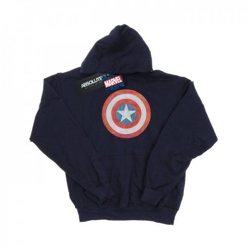 Marvel Girls Captain America Sketched Shield-hoodie