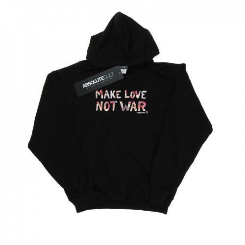 Woodstock Girls Make Love Not War gebloemde hoodie