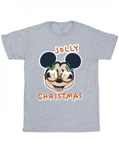 Disney jongens Mickey Mouse Jolly Christmas bril T-shirt