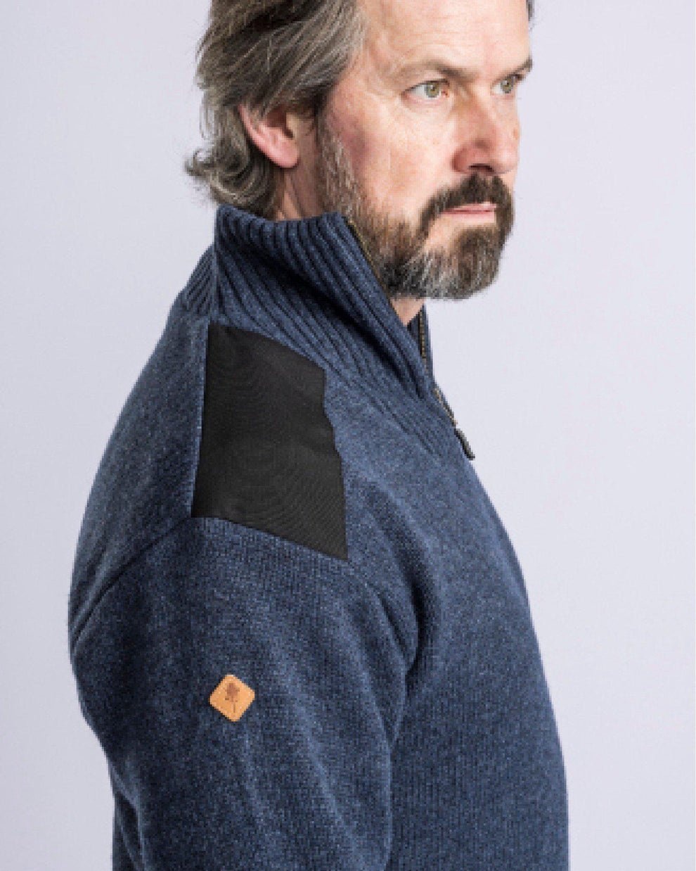 Pinewood Hurricane Sweater - Dark Navy Melange