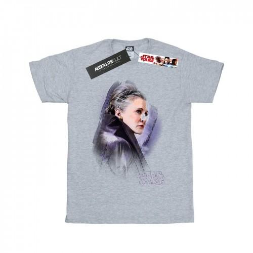 Star Wars Girls The Last Jedi Leia Brushed Cotton T-Shirt