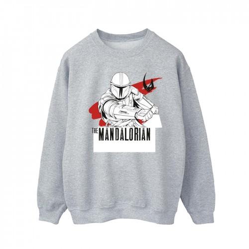 Star Wars Mens The Mandalorian Mando Shoots Sweatshirt