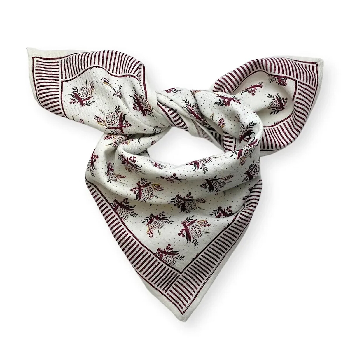 APACHES COLLECTIONS Kleine foulard in katoen MANIKA Ananas Neige