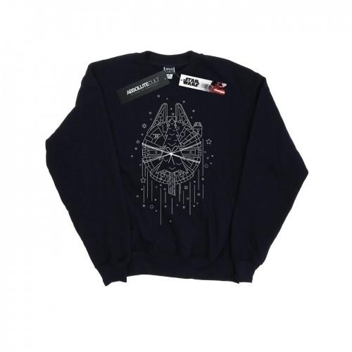 Star Wars Boys Millennium Falcon Christmas Tree Delivery Sweatshirt