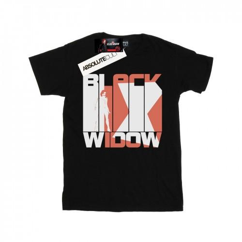 Marvel katoenen T-shirt met Black Widow Movie Bars-logo voor meisjes