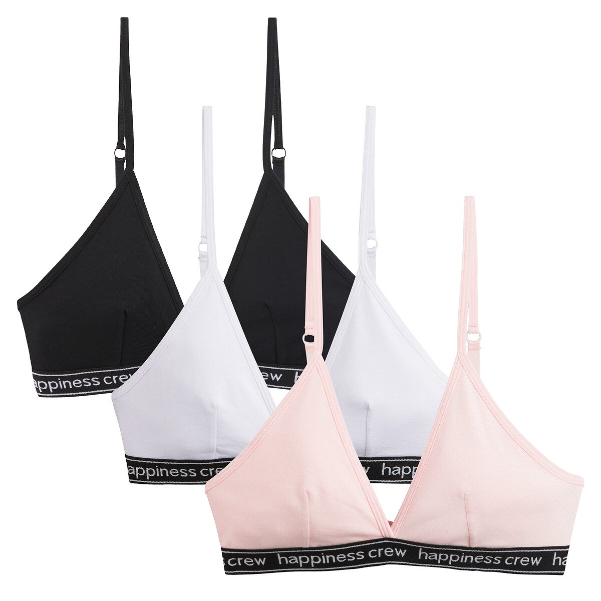 LA REDOUTE COLLECTIONS Set van 3 triangel-BH's