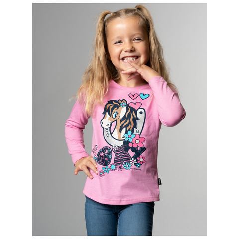 Trigema Longsleeve TRIGEMA langarmshirt met schattige pony print (1-delig)