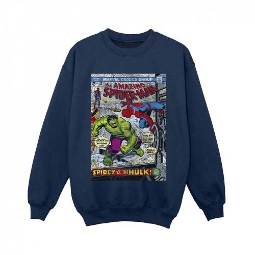 Marvel Boys Spider-Man VS Hulk Cover-sweatshirt