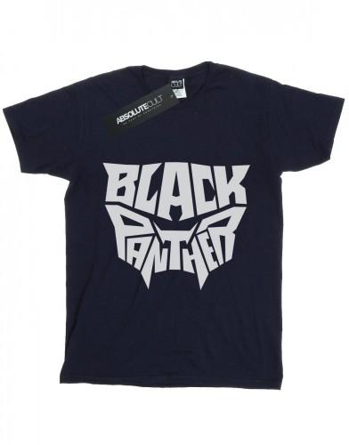 Marvel Boys Black Panther woord embleem T-shirt